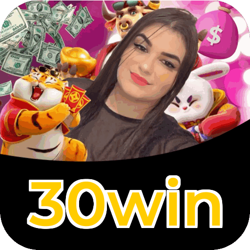 Interface do aplicativo 30win mostrando jogos disponíveis no iOS e Android